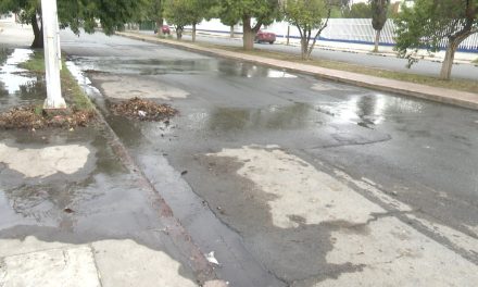 Otra fuga de agua inunda bulevar