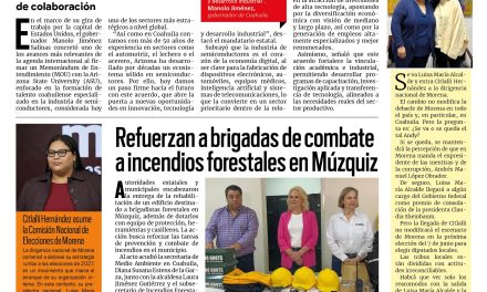 Portada RCG Carbonífera [17 de abril de 2026] Firma Manolo Jiménez acuerdo en materia de semiconductores en Washington; refuerzan a brigadas de combate a incendios forestales en Múzquiz y más noticias…