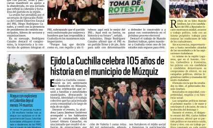 Portada RCG Carbonífera [26 de abril de 2026] Va Claudia Garza por el distrito 3; Telebachilleratos impulsan formación en oficios para jóvenes en la región y más…