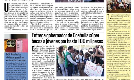 Portada RCG Carbonífera [30 de abril de 2026] Estados Unidos denuncia al narcogobernador de Morena en Sinaloa; entrega gobernador súper becas a jóvenes por hasta 100 mil pesos y más…
