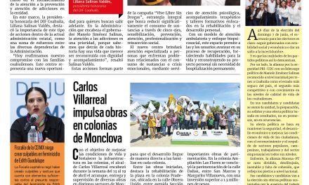Portada RCG Centro [20 de abril de 2026] DIF Coahuila entrega infraestructura para atender y prevenir adicciones; Carlos Villarreal impulsa obras en colonias de Monclova y más…