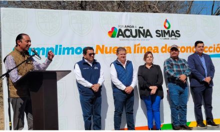 Continúa avance de línea de agua potable