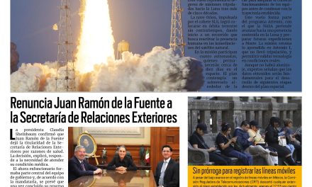 Portada RCG Nacional e Internacional [2  de abril de 2026] Artemis II despega con éxito rumbo a la órbita lunar; renuncia Juan Ramón de la Fuente a la Secretaría de Relaciones Exteriores y más…