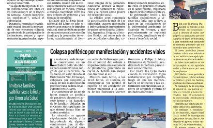 Portada RCG Media [25 de abril de 2026] Inauguran Feria Internacional del Libro de Coahuila 2026; colapsa periférico por manifestación y accidentes viales y más…
