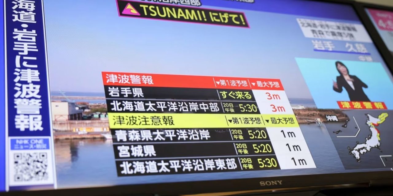 Terremoto de 7.5 sacude el norte de Japón y activan alerta de tsunami