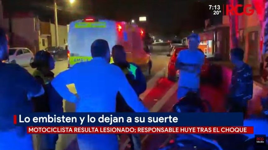 Saltillo: Embisten a motociclista y lo dejan a su suerte