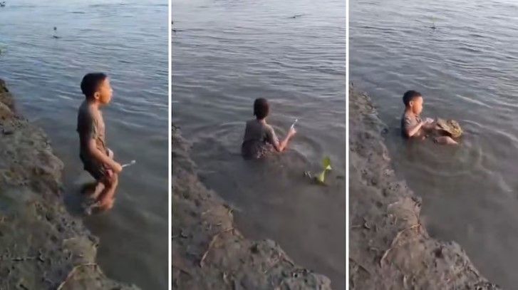 Video: Niño le lava los dientes a su ‘mejor amigo’… ¡es un caimán!
