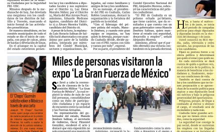 Portada RCG Centro [5 de mayo de 2026] Vamos a arrasar este 7 de junio: PRI; miles de personas visitaron la exposición ‘La Gran Fuerza de México’ y más…
