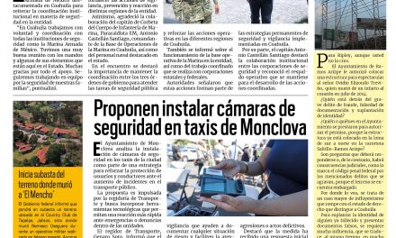 Portada RCG Centro [25 de mayo de 2026] Blindamos las fronteras de Coahuila: Manolo Jiménez Salinas; proponen instalar cámaras de seguridad en taxis de Monclova y más…