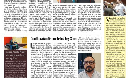 Portada RCG Fronteriza [30 de mayo de 2026] Coahuila fortalece alianza binacional con Eagle Pass; Reabren cruce fronterizo vehicular por la Presa La Amistad y más…