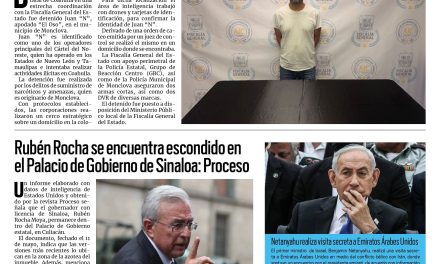 Portada RCG Nacional e Internacional [14 de mayo de 2026] Arrestan en Monclova a presunto líder del Cártel del Noreste; Rubén Rocha se encuentra escondido en el Palacio de Gobierno de Sinaloa: Proceso y más…