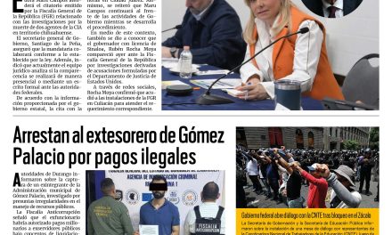 Portada RCG Nacional e Internacional [27 de mayo de 2026] Maru Campos acudirá a comparecer a la Fiscalía General de la República; arrestan al extesorero de Gómez Palacio por pagos ilegales y más…
