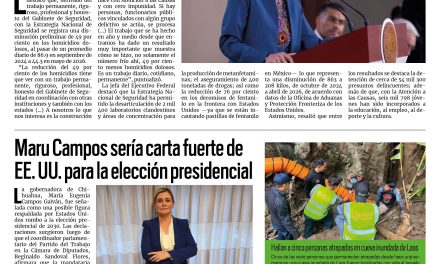 Portada RCG Nacional e Internacional [28 de mayo de 2026] Presidenta Sheinbaum destaca reducción de homicidios dolosos; Maru Campos sería carta fuerte de EE. UU. para la elección presidencial y más…