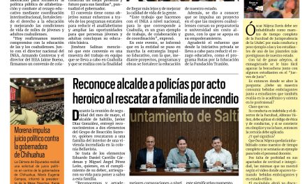 Portada RCG Media [27 de mayo de 2026] Coahuila, el estado con mayor cobertura de educación básica del país; reconoce alcalde a policías por acto heroico al rescatar a familia de incendio y más…