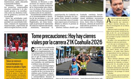 Portada RCG Media [31 de mayo de 2026] En Coahuila el trabajo mata grilla: Manolo; Dan mantenimiento a alumbrado de zonas rurales y urbanas en Ramos Arizpe y más…