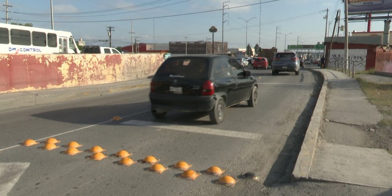 Las boyas afectan el tráfico en vialidad en Saltillo