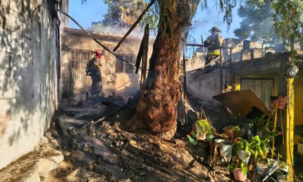 Se incendia tejabán en la colonia Nueva Jerusalén