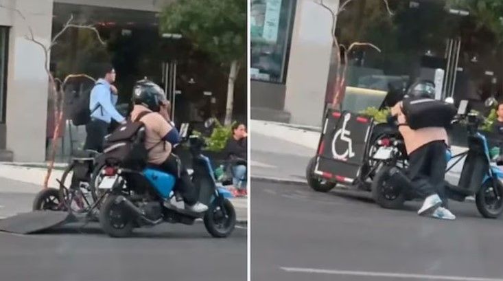 Repartidor de comida en silla de ruedas en Guadalajara se roba los corazones  y buscan ayudarlo
