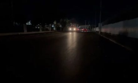 En penumbras calzada Industria Metalúrgica en Ramos Arizpe
