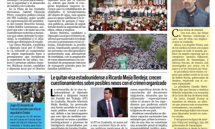 Portada RCG Centro [4 de junio de 2026] Vamos a ganar carro completo de forma contundente: PRI Coahuila; Coloca IMCO a ciudades de Coahuila dentro de las más competitivas y más…