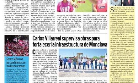 Portada RCG Centro [29 de junio de 2026] Reúne DIF Coahuila a cientos de familias en evento deportivo; Carlos Villarreal supervisa obras para fortalecer la infraestructura de Monclova y más…