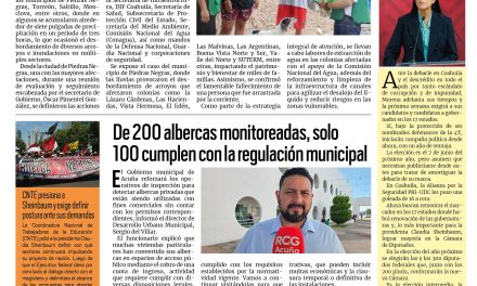 Portada RCG Fronteriza [17 de junio de 2026] Tres órdenes de gobierno atienden contingencia por las lluvias; de 200 albercas monitoreadas, solo 100 cumplen con la regulación municipal y más…