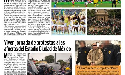 Portada RCG Nacional e Internacional [12 de junio de 2026] México inicia con el pie derecho su camino mundialista; viven jornada de protestas a las afueras del Estadio Ciudad de México y más…
