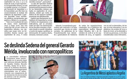 Portada RCG Nacional e Internacional [17 de junio de 2026] Disminuyen en un 46 por ciento los homicidios dolosos en México; se deslinda Sedena del general Gerardo Merida, involucrado con narcopolíticos y más…