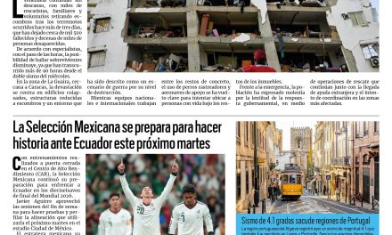 Portada RCG Nacional e Internacional [29 de junio de 2026] Aumenta a mil 500 el número de fallecidos en Venezuela; la Selección Mexicana se prepara para hacer historia ante Ecuador y más…