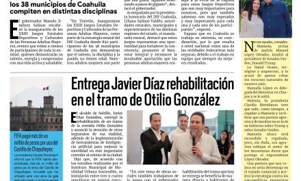 Portada RCG Media [19 de junio de 2026] Inauguran los Juegos Estatales Deportivos y Culturales de las Personas Adultas Mayores; entrega Javier Díaz rehabilitación en tramo de Otilio González y más…