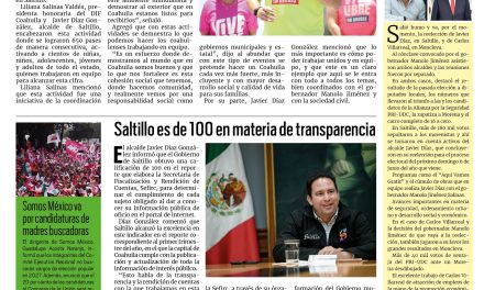 Portada RCG Media [29 de junio de 2026] Reúne DIF Coahuila a cientos de familias en evento deportivo; Saltillo es de 100 en materia de transparencia y más…