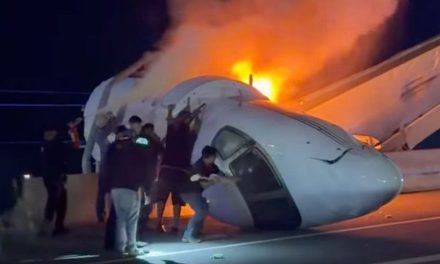 Avión se estrella en carretera de Laredo (video)