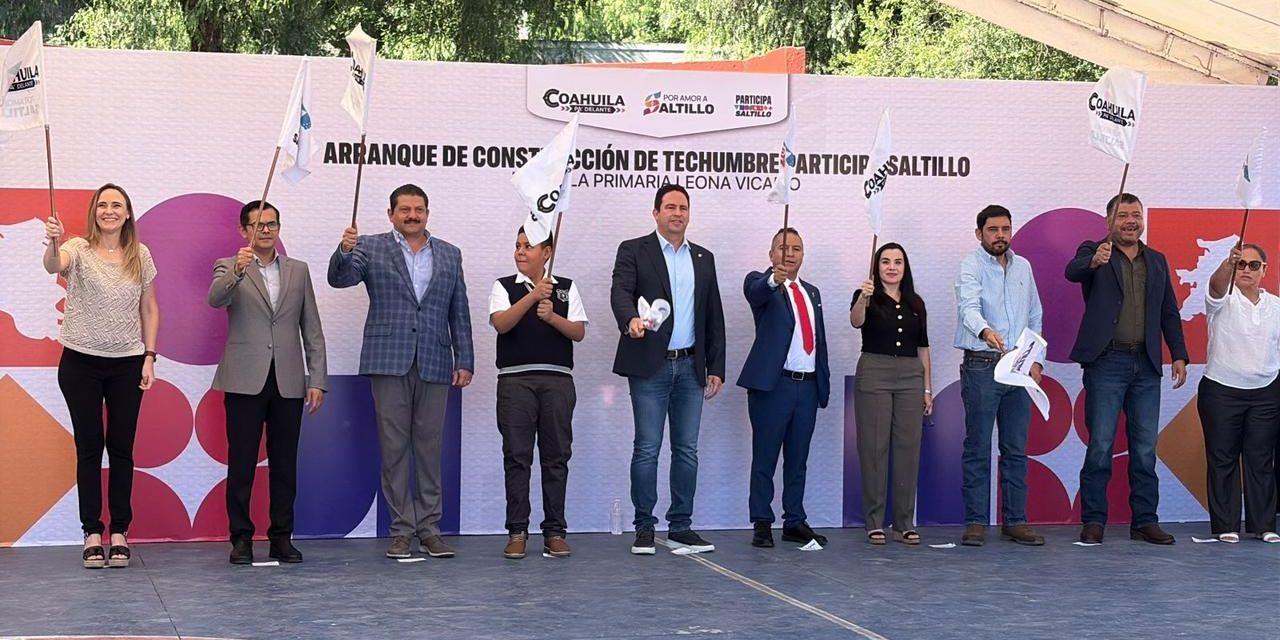 Arranca construcción de techumbre en escuela de Saltillo
