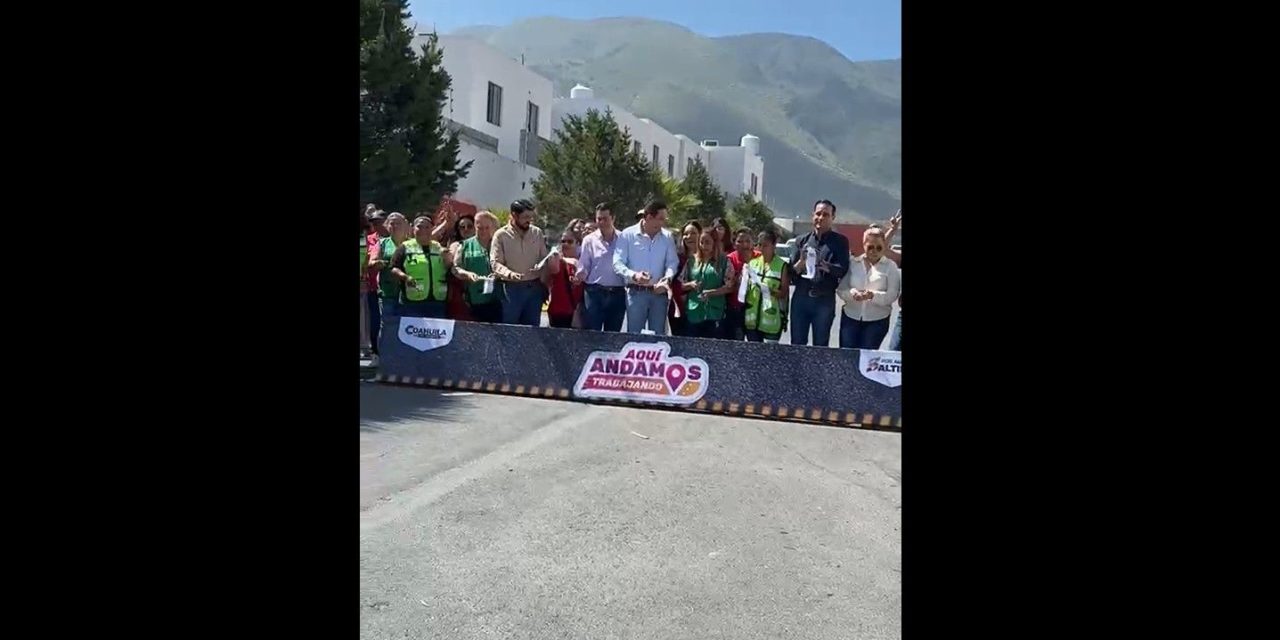 Javier Díaz entrega pavimento asfáltico en Mirasierra