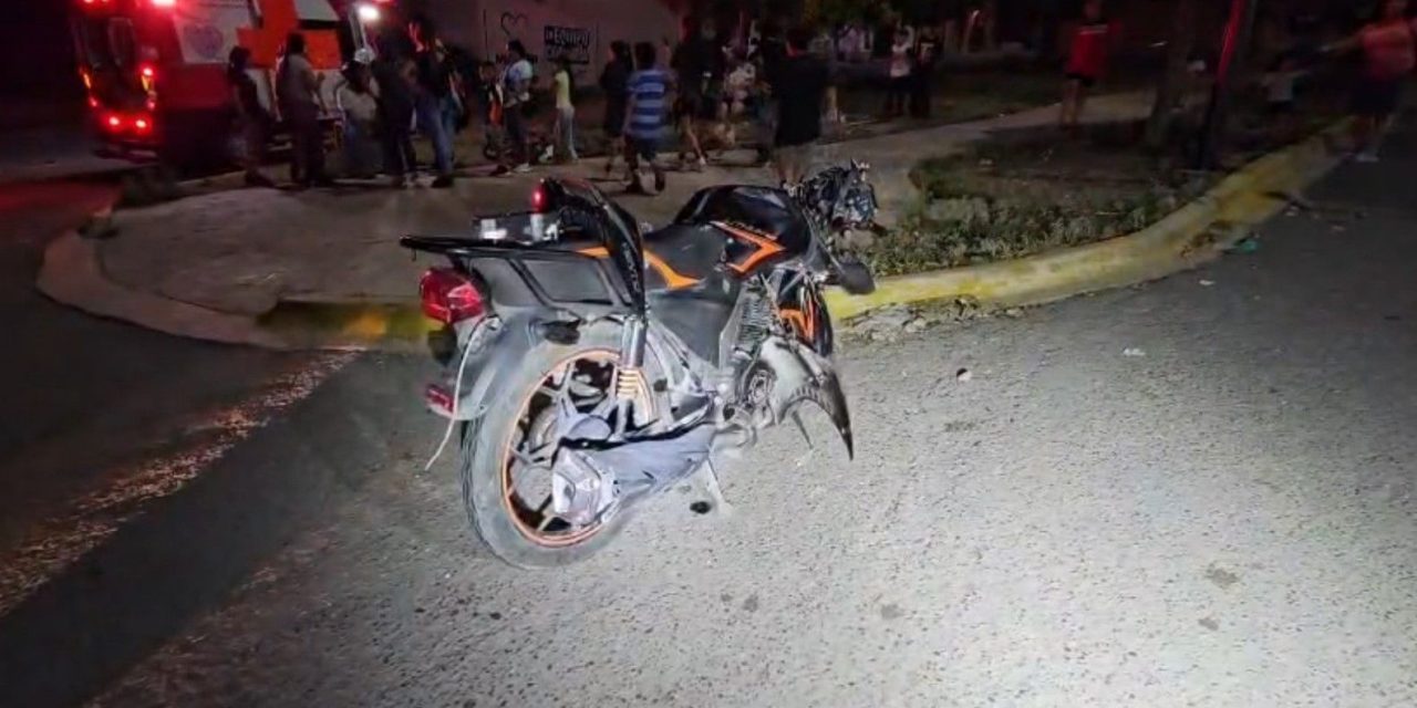 Motociclista resulta lesionado tras choque