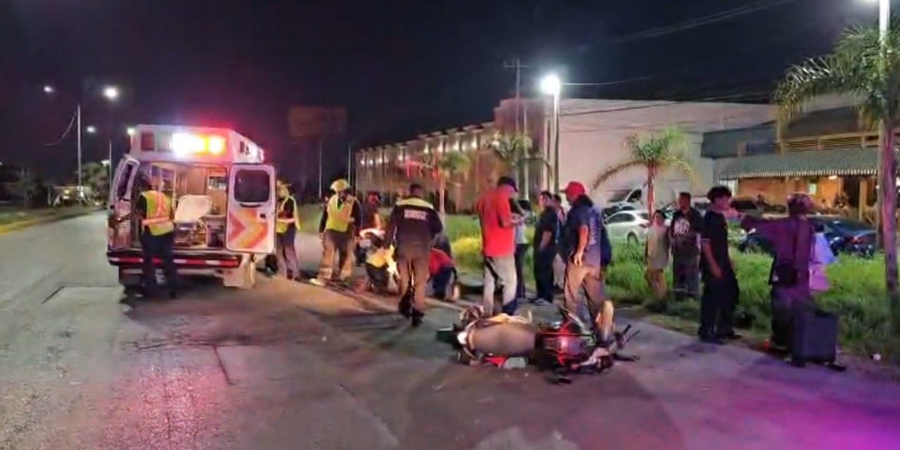 Pareja de motociclistas termina hospitalizada en Saltillo
