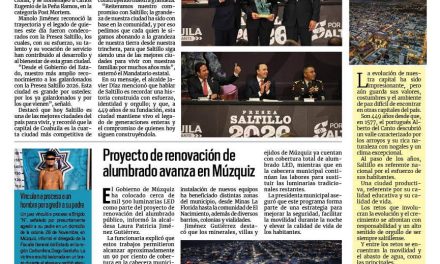 Portada RCG Carbonífera [25 de julio de 2026] Saltillo celebra 449 años de grandeza; proyecto de renovación de alumbrado avanza en Múzquiz y más…