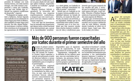 Portada RCG Fronteriza [18 de julio de 2026] ‘Coahuila tiene las mejores condiciones para invertir en todo México’; más de 900 personas fueron capacitadas por Icatec durante el primer semestre del año y más…
