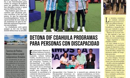 Portada RCG Fronteriza [4 de julio de 2026] En Miami mientras Piedras Negras sigue en contingencia ; detona DIF Coahuila programas para personas con discapacidad y más…
