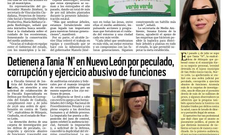 Portada RCG Fronteriza [6 de julio de 2026] Plantan más de 100 mil árboles en los 38 municipios del estado; detienen a Tania ‘N’ en Nuevo León por peculado, corrupción y ejercicio abusivo de funciones y más…