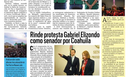 Portada RCG Lagunera [2 de julio de 2026] Junio fue un mes de trabajo, grandes resultados y futbol: Manolo Jiménez; Rinde protesta Gabriel Elizondo como senador por Coahuila y más…