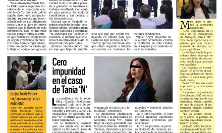 Portada RCG Lagunera [15 de julio de 2026] Gobernador da banderazo inicial al proyecto Penta Industrial Park Laguna; cero impunidad en el caso de Tania ‘N’ y más…
