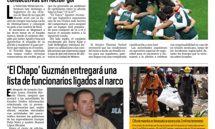 Portada RCG Nacional e Internacional [5 de julio de 2026] Hoy México vs Inglaterra, por el pase histórico, ‘El Chapo’ entregará lista de funcionarios ligados al narco y más…