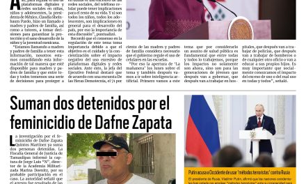 Portada RCG Nacional e Internacional [28 de julio de 2026] Presidenta hace un llamado ante el excesivo uso de redes sociales; suman dos detenidos por el feminicidio de Dafne Zapata y más…