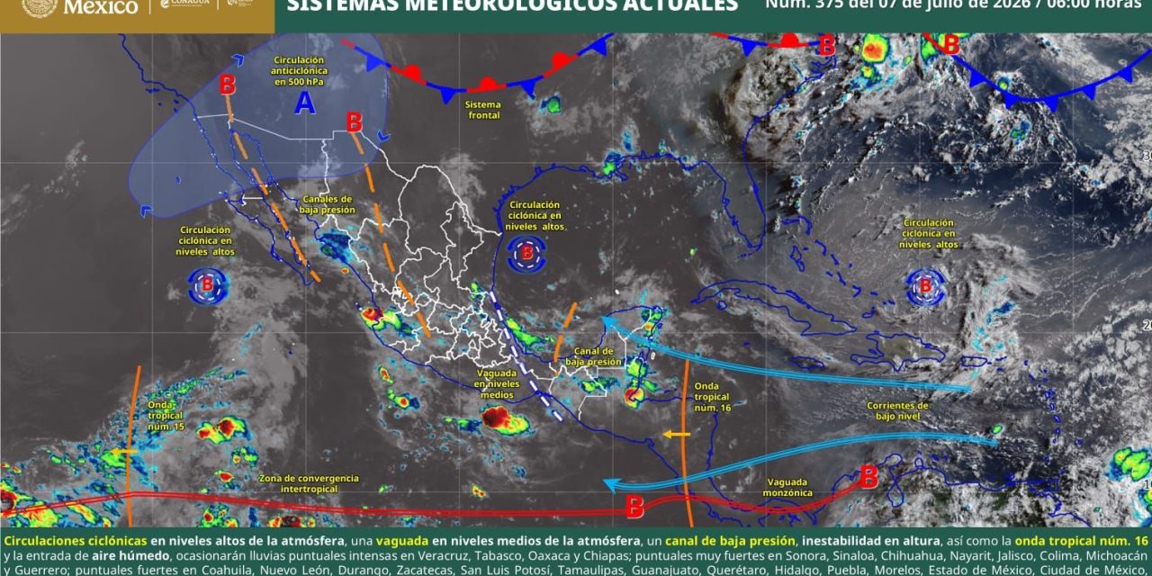 Protección Civil en alerta por lluvias fuertes, posible granizo y vientos intensos en Coahuila