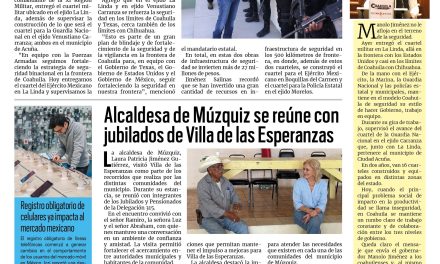 Portada RCG Carbonífera [11 de agosto de 2026] Coahuila refuerza estrategia binacional de seguridad: Manolo Jiménez; Alcaldesa de Múzquiz se reúne con jubilados de Villa de las Esperanzas y más…