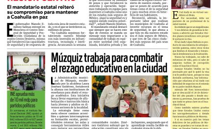 Portada RCG Carbonífera [18 de agosto de 2026] Inauguran Centro Integral de Seguridad y Protección Ciudadana en la región Centro; Múzquiz trabaja para combatir el rezago educativo en la ciudad y más…