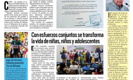 Portada RCG Carbonífera [23 de agosto de 2026] Presidenta Sheinbaum se desmarca de Rubén Rocha; Refuerzan medidas de bienestar animal durante las cabalgatas y más…