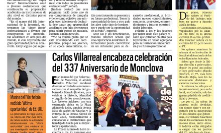 Portada RCG Centro [13 de agosto de 2026] Entrega Manolo Jiménez ‘Súper Becas’ para jóvenes coahuilenses; Carlos Villarreal encabeza celebración del 337 Aniversario de Monclova y más…