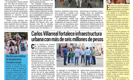 Portada RCG Centro [31 de agosto de 2026] Coahuila vive sus tradiciones en familia y con seguridad: Manolo Jiménez; Carlos Villarreal fortalece infraestructura urbana con más de seis mdp y más…